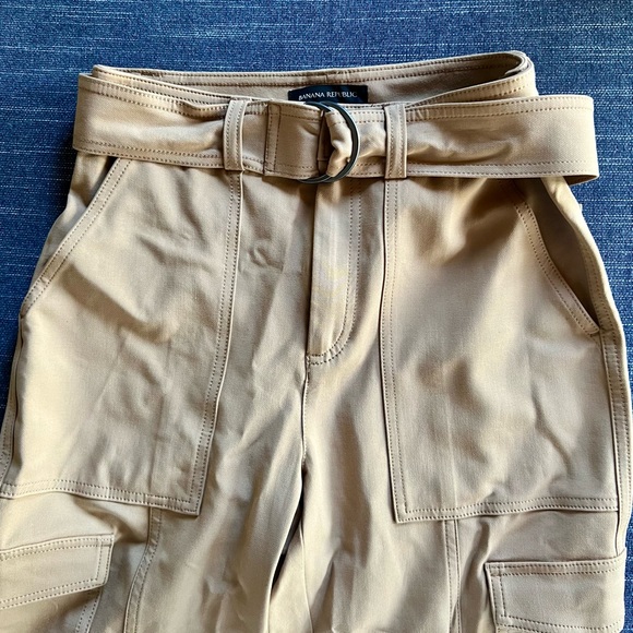 Banana Republic Slim Refined Stretch Cargo Pant - Latte Cream Beige - Picture 7 of 12